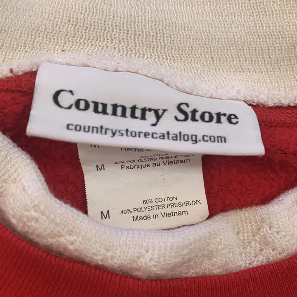 Vintage 90s Sweatshirt Crewneck Snowflakes Red White Grannycore Whimsical Winter - Image 8