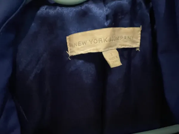 New York Company Blue Jacket With belt and Hat (Like New Condition) - Image 3