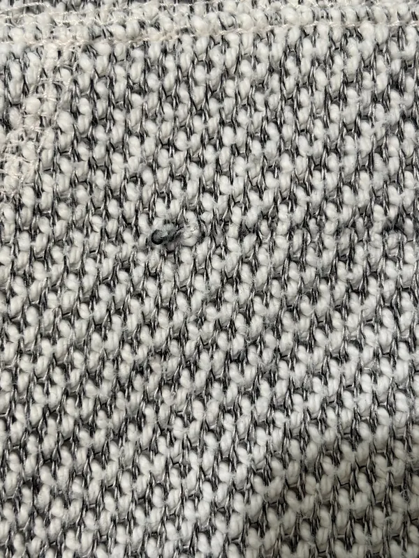 American Eagle Outfitters Women’s XS Knit Hoodie Sweater Gray White Pullover - Image 2