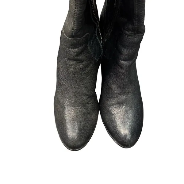 Kork-Ease Black Leather Wedge Boots Women’s 7.5 Side Zip Comfort - Image 5