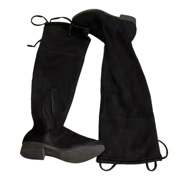 No Boundaries Black faux suede Over the Knee Boots Womens Size 7.5 Wide - Image 3