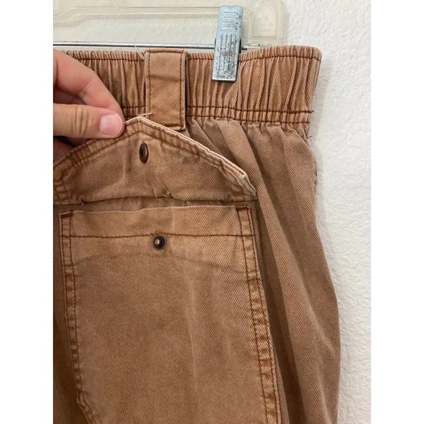 Old Navy Cargo Barrel Leg Casual Indie Sleaze Cotton Coco Brown Mid Rise Pants - Image 8