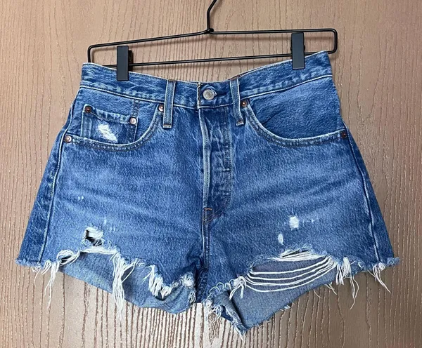 Levi's 501 High-Rise Denim Cut Off Shorts - Image 4