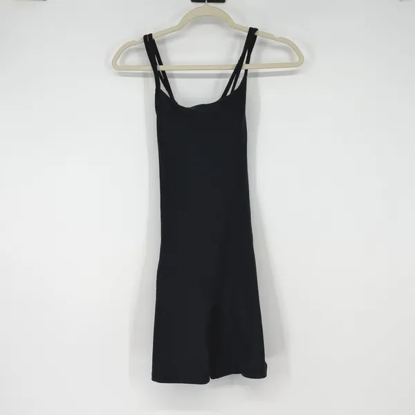 Abercrombie YPB sculptLUX Mini Workout Romper Black Strappy‎ Back Women's Size S - Image 2
