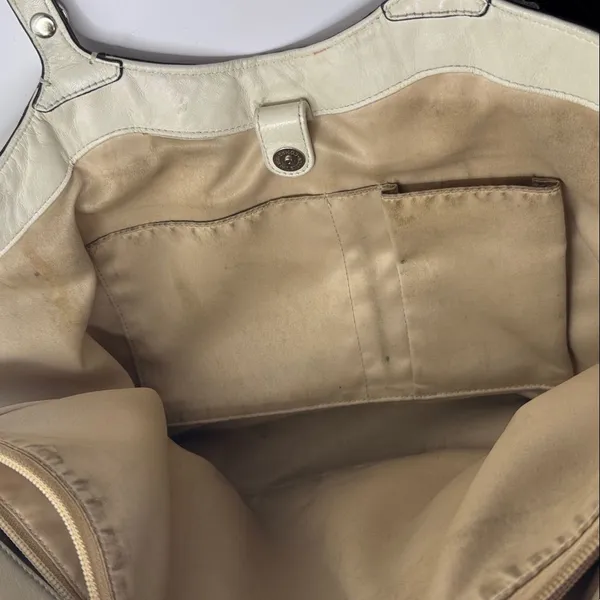 Coach Carly Perforated Leather Tote F16598 Light Taupe Large Shoulder Bag - Image 12