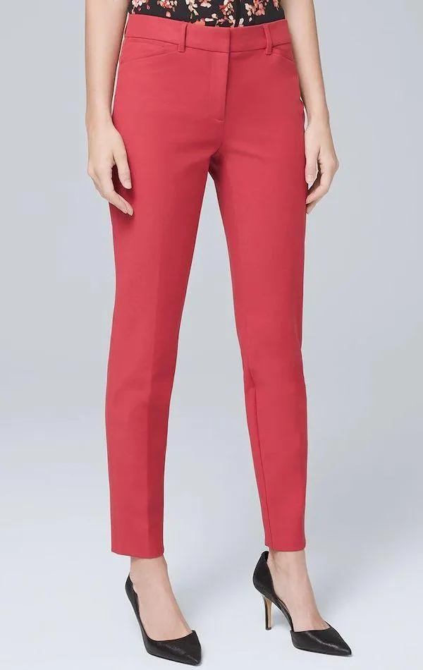 WHBM Comfort Stretch Slim Ankle Pants - Fire Quartz - Image 2