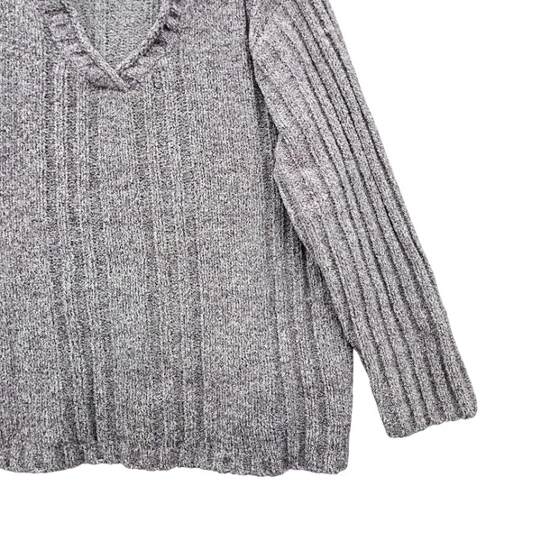 Purple Chunky Oversized Ribbed Y2K Vintage‎ Soft Erika Chenille Sweater Plus 2X - Image 6