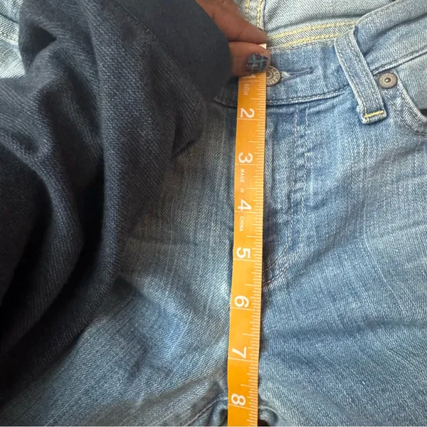 7 For All Mankind Gwenevere Ankle Skinny Blue Jeans raw hem size 24 - Image 12