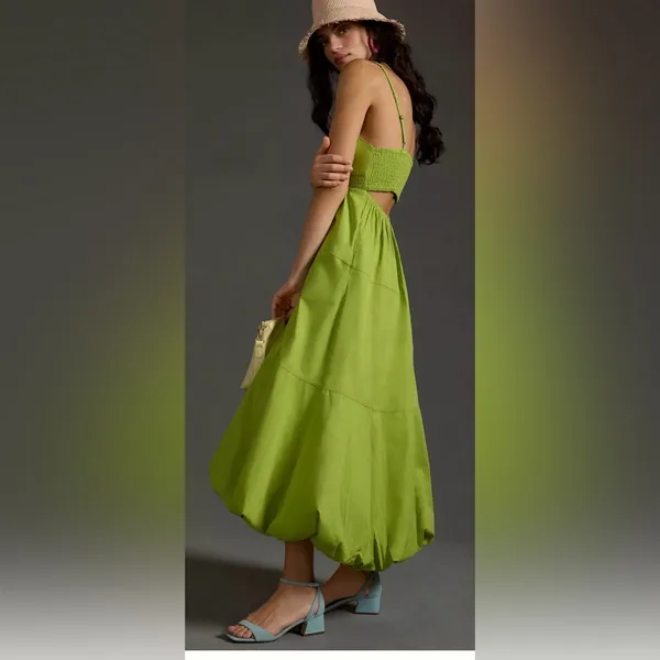 By Anthropologie V-Neck Tiered Bubble-Hem Dress - Image 2