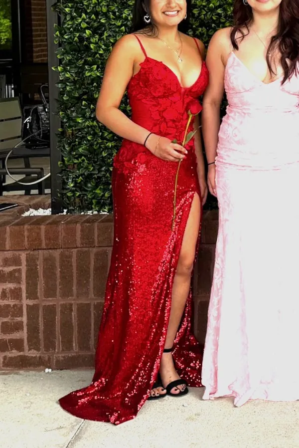 Sherri Hill Red Prom Dress - Image 7