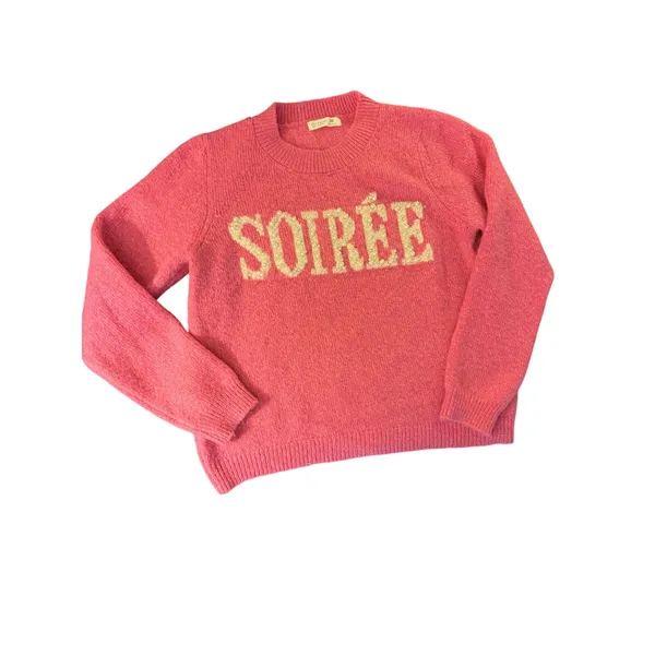 SOIRÉE Pink Pearl Beaded Sweater XS Hot Pink Knit Primark Cares - Image 10