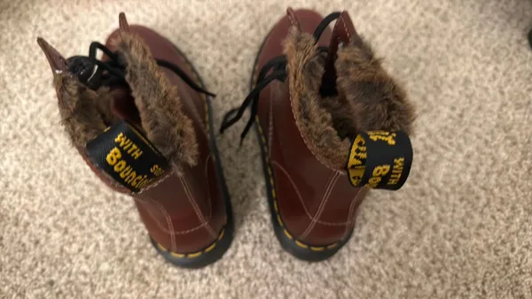 Cherry Fleece Lined Dr. Martens - Image 8