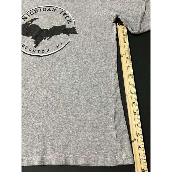 Gear For Sports Michigan Tech Women Small Shirt Long Sleeve UP Map Gray MTU - Image 5