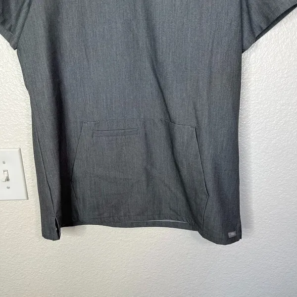 Figs Technical Collection Gray Scrub Top S style W18SW1001 short sleeve - Image 7
