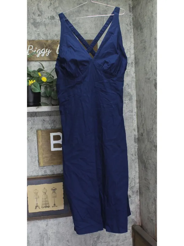 NWT A New Day Womens Open Back Maxi Dress Woven 94439782 Navy Blue 2XL - Image 2