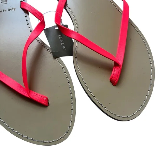 J. Crew leather Thong Sandals Neon pink Sz 6 FINAL PRICE - Image 5