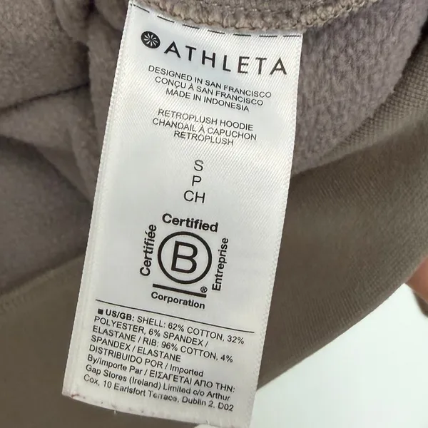 Athleta Gray Retroplush Hoodie Sz S - Image 4