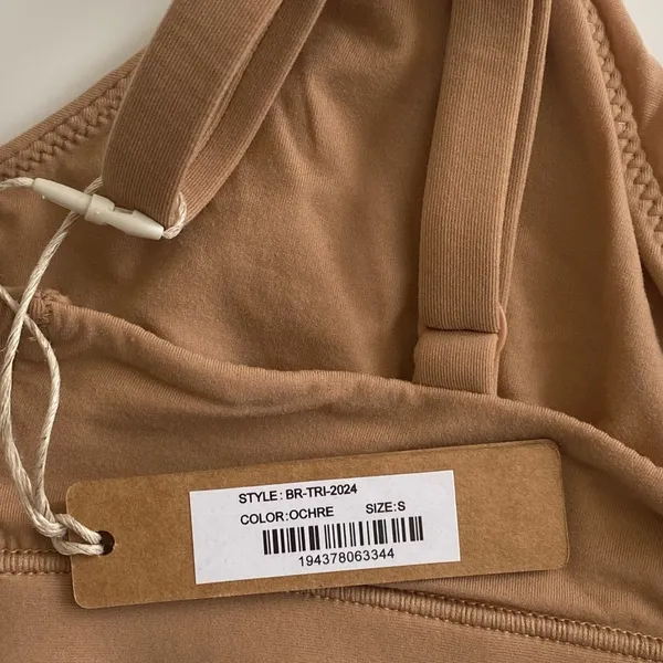 NWT SKIMS Fits Everybody Triangle Bralette‎ Ochre Size S - Image 6