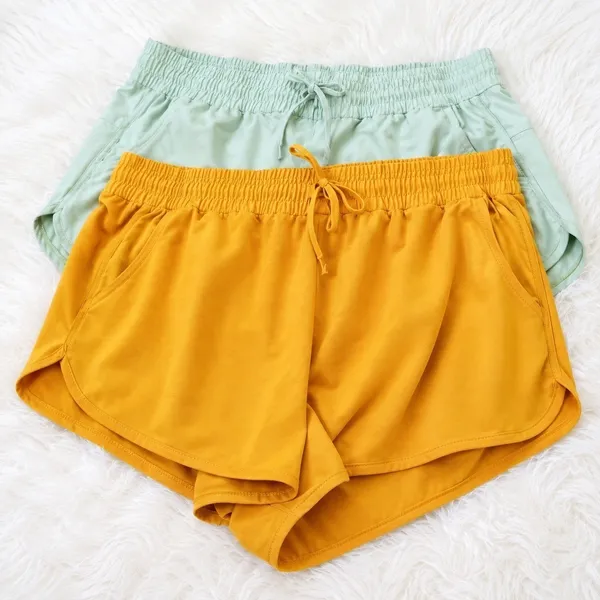 Bundle of Columbia Women's Athletic Shorts in Sage‎ Green & Mustard - Image 3