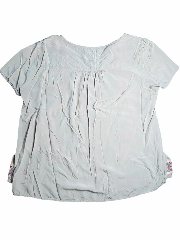 How Very Loved Floral Embroidered Boho Peasant Blouse Size L - Image 5