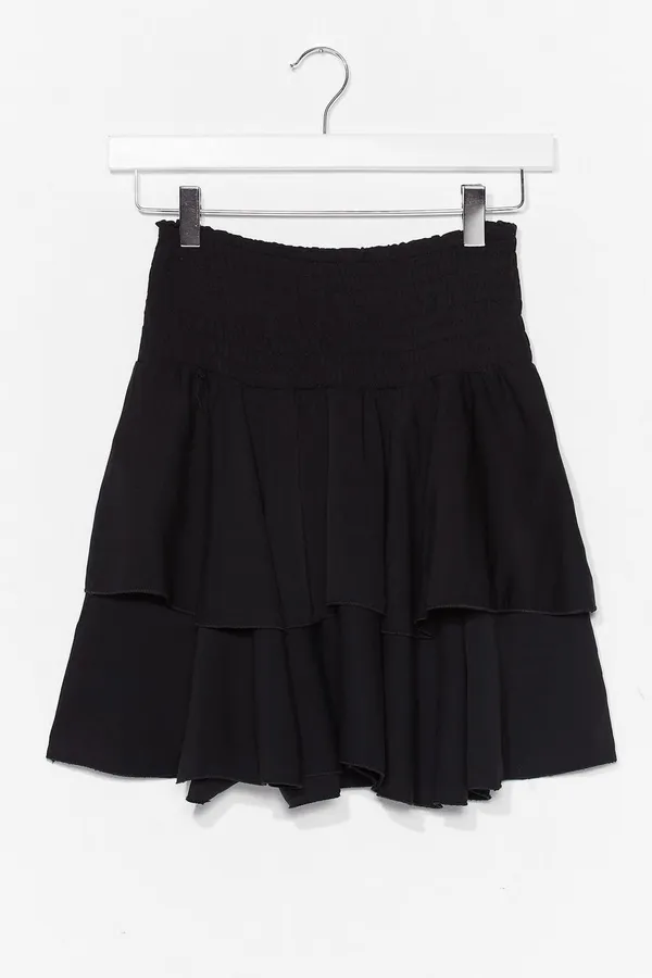Nasty Gal Loose Shirred Tiered Mini Skirt - Image 3