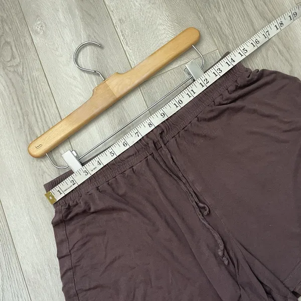 Nuuds Lounge Shorts pull on drawstring womens Brown (medium) loungewear sleep - Image 5
