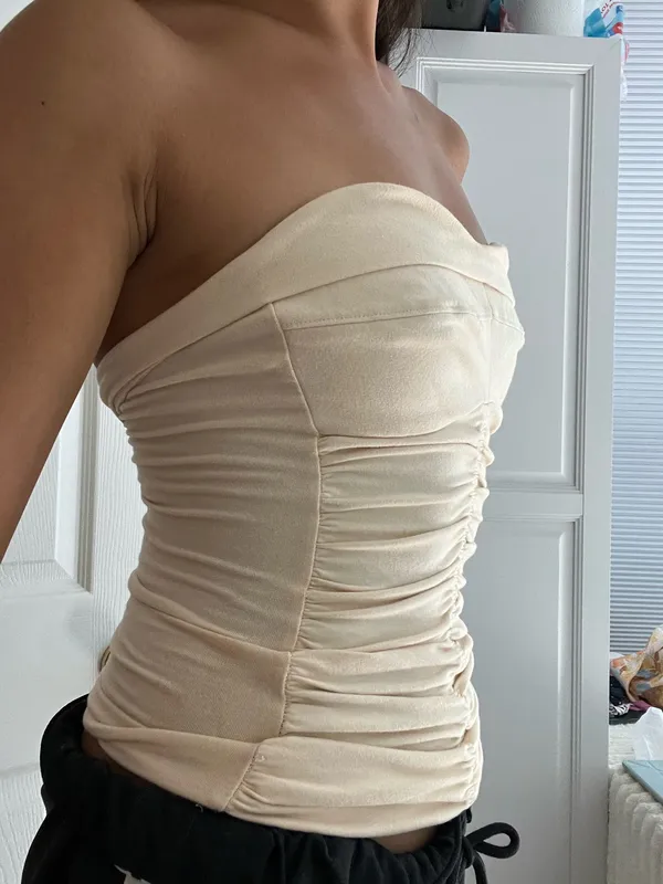 Corset like top Tan Size 2 - Image 2