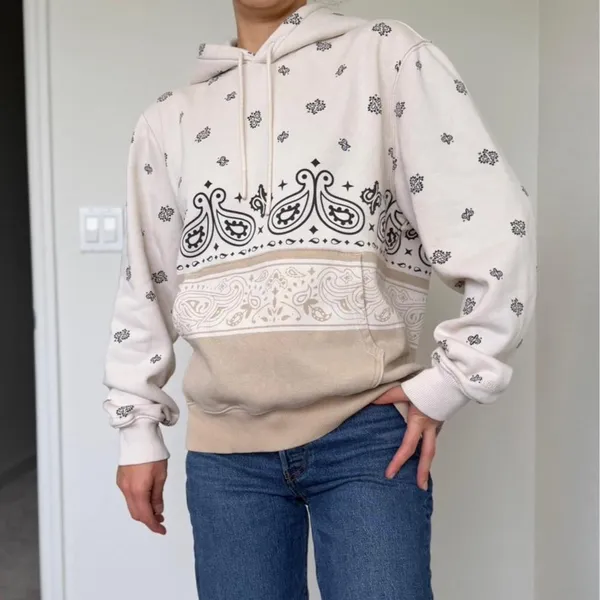 LCKR cream bandana hoodie Size - S Excellent condition - Image 2