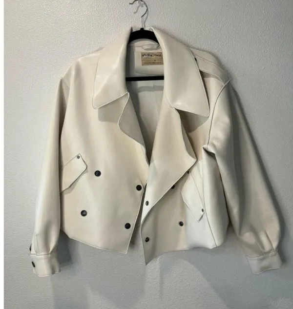 Free People Leather Jacket - Image 4