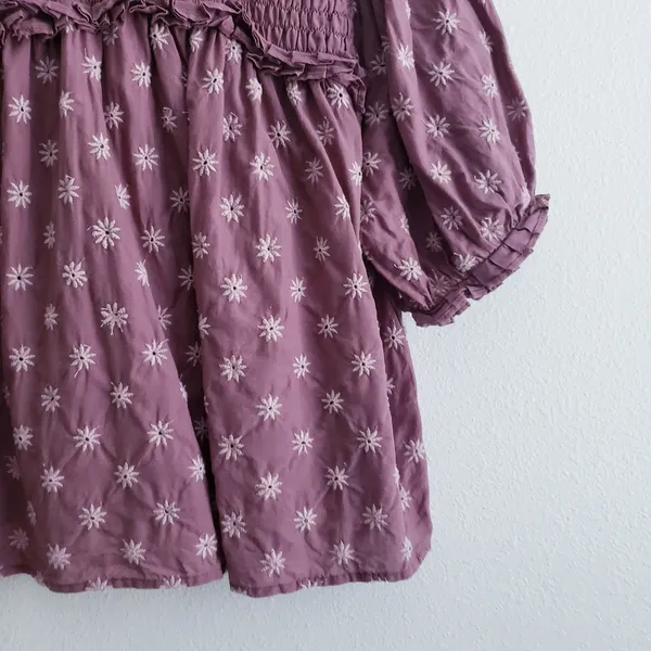 Anthropologie Embroided Peasant Short Sleeve Blouse - Image 3