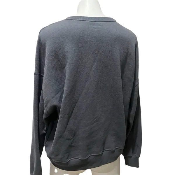 Hollister Sweatshirt Womens Size L Gray Crew Neck Pullover Logo Graphic - Image 6