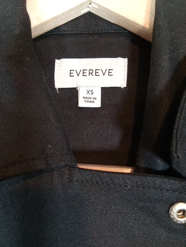 Evereve Jagger Moto Jacket Line Blend Black Shoukder Pads Womens Size Xs - Image 3