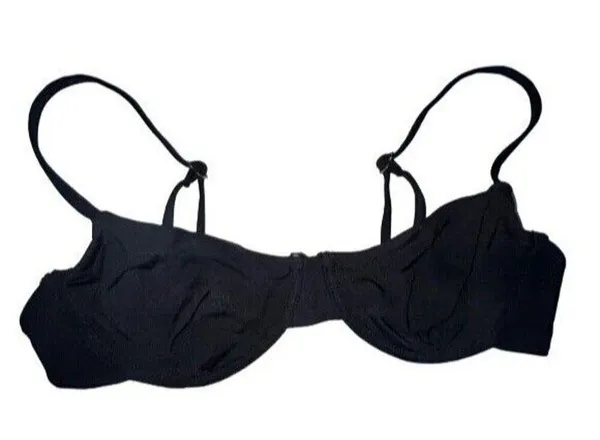 NWT Andie The Bermuda Bikini Swimsuit Underwired Top Full Bust Support S Black - Image 2