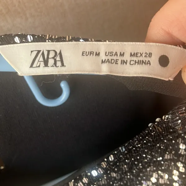 FINAL MARKDOWN Zara lined Sequin Blouse medium - Image 3