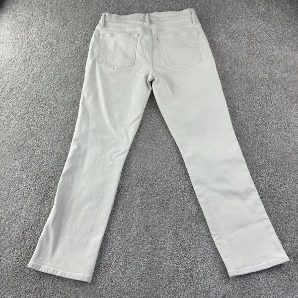 Frame Le High‎ Straight Jeans Women 27 White High Rise Denim Designer Denim - Image 10