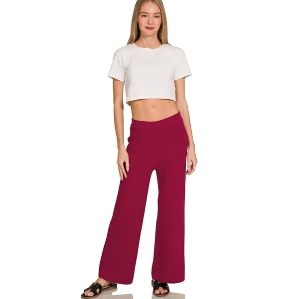 Zenana Viscose Round Neck Top & Pants Set‎ - Small - Image 8