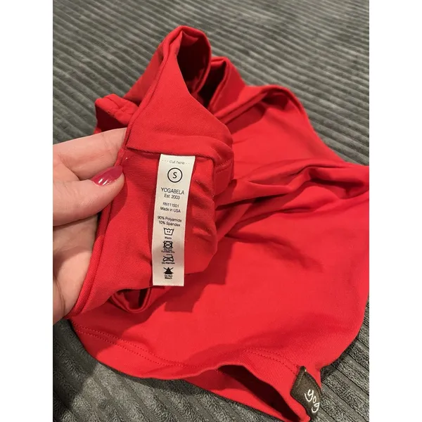 Yogabela Women Royal Vibrant Red Tank Crop Sports Yoga Top Size Small - Image 7
