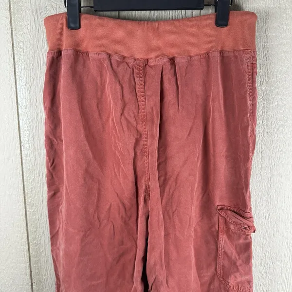 Soft Surroundings Benecia Cargo Pants Sz Medium Terracotta Tencel Boho Straight - Image 5