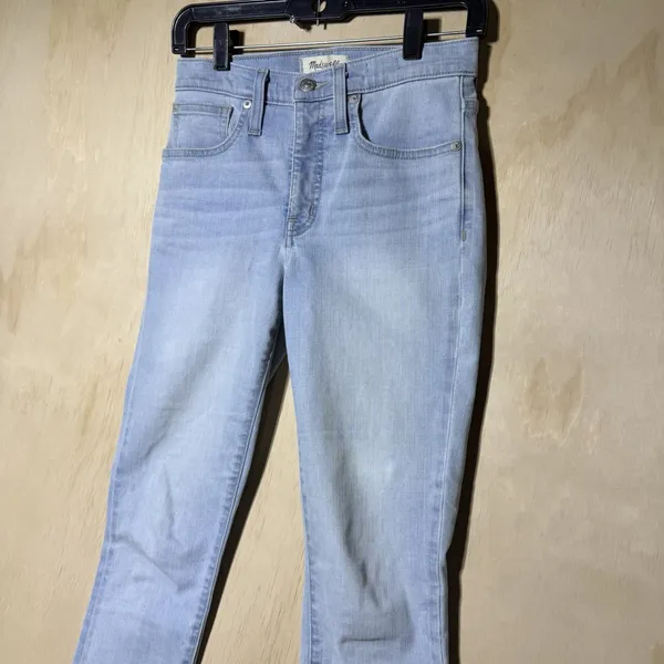Madewell 9" Mid-Rise Skinny Crop Jeans Women's 24 Light Wash Stretch Denim - Image 2