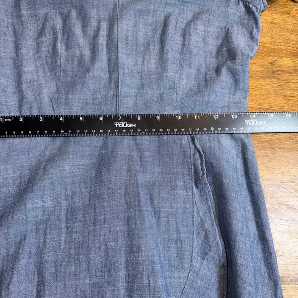 J.‎ Crew Faux-Wrap Chambray Dress - Image 10