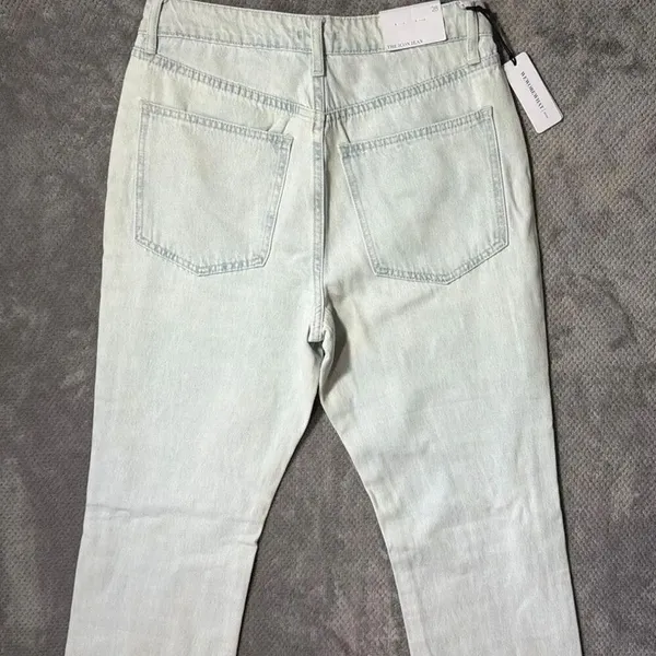WeWoreWhat The Icon Jean Size 28 Icy Light Wash High Rise Straight Leg NEW #1600 - Image 6
