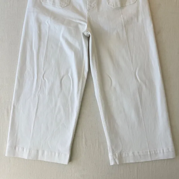 Maeve Anthropologie The Colette Wide Leg Crop Pants Women 16W White - Image 6