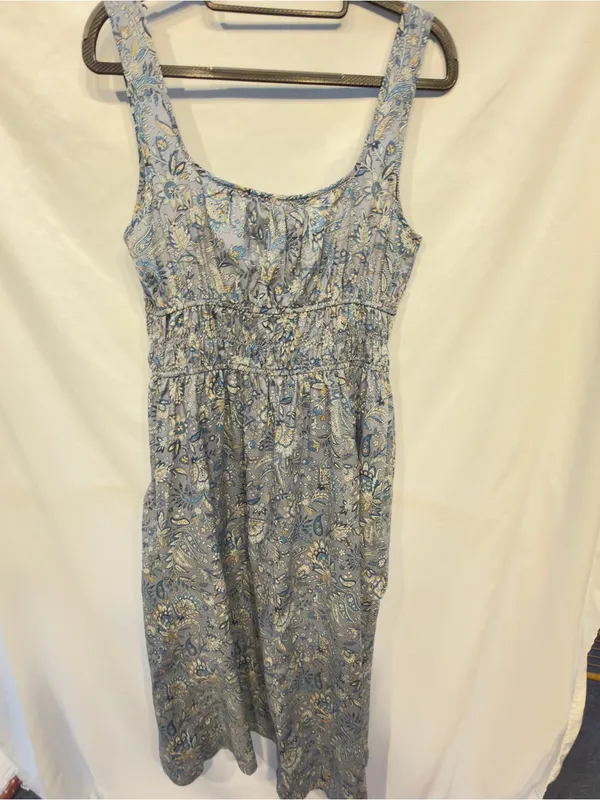 Women's Cotton Midi Pullover Sundress - Universal Thread Blue Floral Medium NWT - Image 12