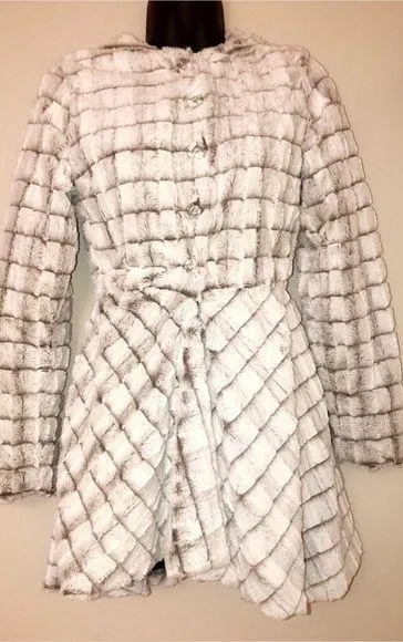 White Faux Fur Coat - Image 4
