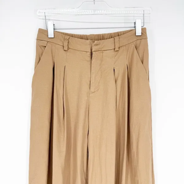 Anthropologie Maeve Pleat Front Trousers Women's Size XS Tan‎ Quiet Luxury - Image 5