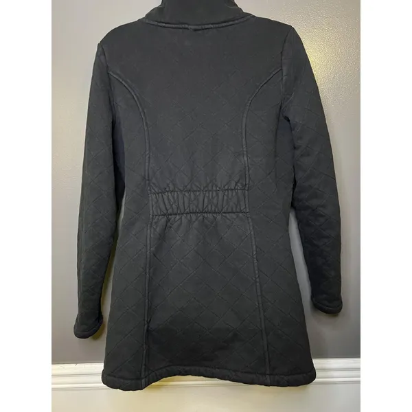 The North Face Caroluna Coat Women Lrg Black Quilted Fleece Lined Zip Jacket - Image 7
