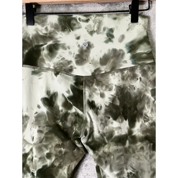 Lululemon Align High-Rise Leggings Olive Green Diamond Dye Tie Dye Yoga Leggings - Image 4