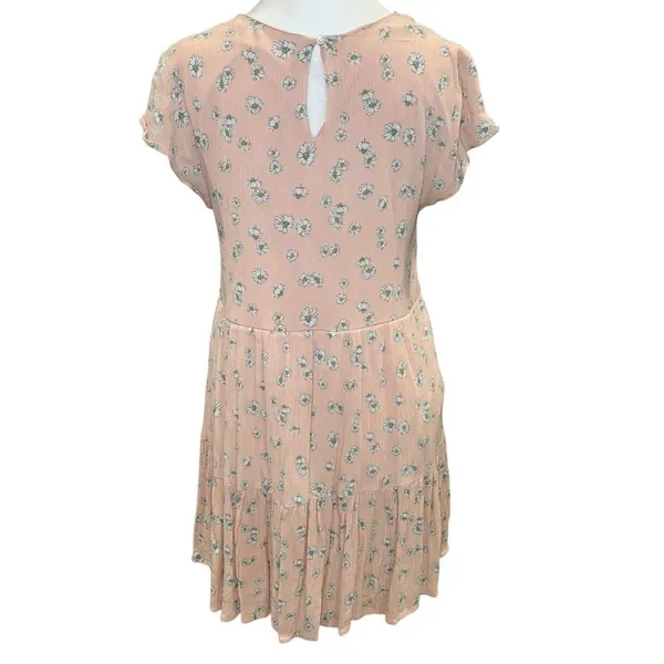 Altar'd State Pink Daisy‎ Floral Kloey Babydoll Dress Large Flutter Sleeve - Image 3