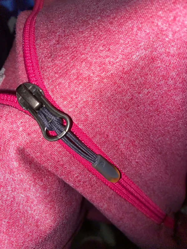 The North Face Pink White Colorblock Full Zip Fleece Jacket L - Image 6