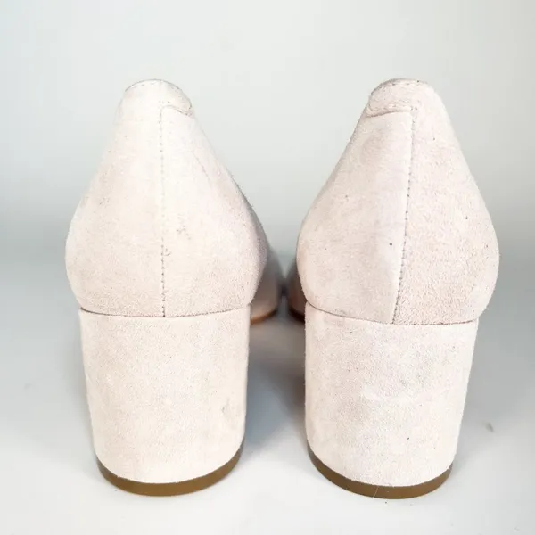 Marc Fisher Wiley Pink Suede Leather Block Kitten Pumps Heels Shoe 9 Women NWOT - Image 5